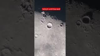 I zoomed in on one of moon’s craters #astronomy #shorts #science