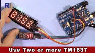 Using multiple TM1637 4 digits LED Display with Arduino