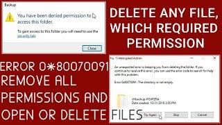FIX:Error 0x80070091 The Directory Is Not Empty| You Have Been Denied To Access This Folder