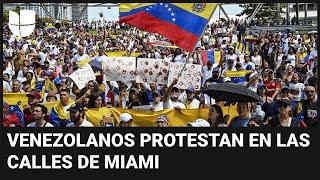 Venezolanos se toman las calles de Miami para protestar contra Maduro: "Estamos cansados"