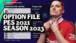 PES 2021 - REVIEW OPTION FILE PES 2021 SEASON 2023 PS4 PS5