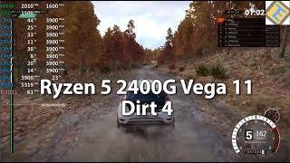 Ryzen 5 2400G Vega 11 Review Dirt 4 Gameplay Benchmark Test