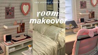 aesthetic room makeover pinterest inspired, study desk makeover, cleaning & organizing, reset vlog