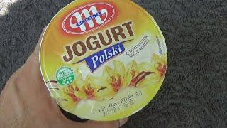 Mlekovita Polski Yogurt Vanilla with Crushed Vanilla Pod 350 g Unboxing and Test