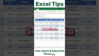  Hide Data Like a Pro in Excel – Secret Tricks Revealed! #excel #shorts #techtips #viralvideo