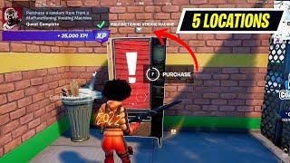 Purchase a random item from a Malfunctioning Vending Machine Fortnite Locations