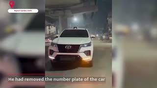 Man removes car's number plate, performs stunt in Delhi; FIR filed