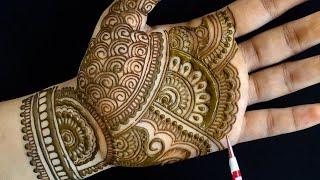 Easy Arabic Mehndi Design Tricks 2021|Eid special front hand mehndi design|stylish semibridal mehndi