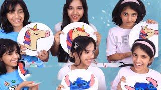 تحدي رسم البان كيك أشكال رهيبة | شفا ضد غزل ضد ريم | Pancake art challenge  | كرتون | العاب shfa