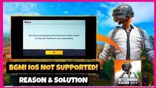 BGMI IOS NOT SUPPORTED PROBLEM ? | YOUR DEVICE IS NOT SUPPORTED AT THE MOMENT BGMI IOS PROBLEM FIX!