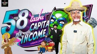 CBN కల లేక బ్రహ్మ? ప్రతి ఆంధ్రుడుకి ₹58 Lakh Per Capita Income! ThirdEye