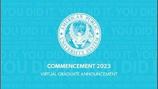Commencement 2023 Virtual Graduate Announcement