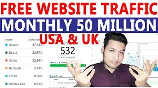 Get Free Unlimited Website Traffic From USA & UK ( 50 Million ) Free Website Traffic