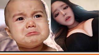 Gokil!!! Lihat Reaksi anak ini ketika lihat susu cewek cantik