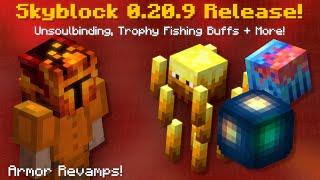 Huge Skyblock 0.20.9 Update! Unsoulbinding! Slayer / Trophy Fish Changes! (Hypixel Skyblock News!)