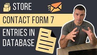 Contact Form 7 DB Save Contact Form 7 Form Submissions Data To Your WordPress Database