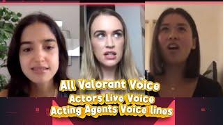 All Valorant Voices - Actors Live Voice Acting Agents Voice lines