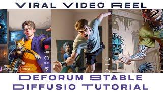 STEP-BY-STEP DEFORUM STABLE DIFFUSION REELS EDITING | STABLE DIFFUSION TUTORIAL | AI