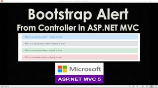How to Display Bootstrap Alert Notification in ASP.NET MVC |  C# | Bootstrap