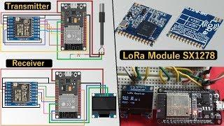 ESP32 & LoRa Sensor Data Monitoring ||Sender + Receiver with OLED Display