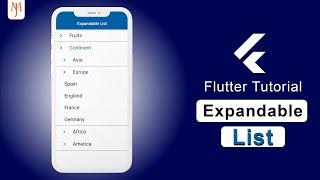 Flutter Expandable List (ExpansionTile, ListTile)