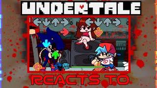 Undertale reacts to Sonic exe round 2 (Hallowen special) || FNF mod || Neon1094