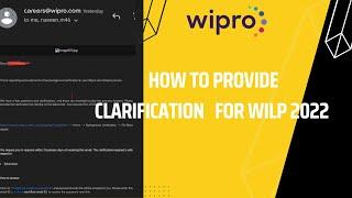 WIPRO SENDING CLARIFICATION MAIL | FOR WILP 2022 | HOW TO OPEN CLARIFICATION MAIL  | IN WEB |