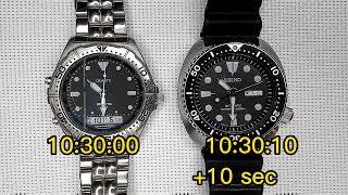 Will a 4R36 Seiko Turtle slow down as it runs out of power? Nope!