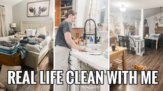   WHOLE HOUSE RESET | Working Family Messy House Clean With Me #cleaning