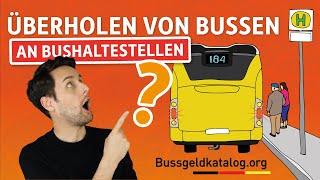 Bus überholen: mit Warnblinklicht und ohne - Welche Regeln gelten?  - bussgeldkatalog.org