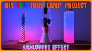 DIY RGB LED Tube Light: Analogous Effect | 1 Hour Relaxing 4K Demo