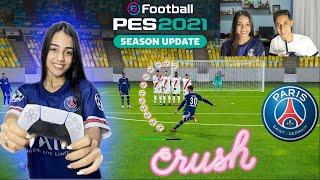 MY GIRLFRIEND PLAYED PES 2021 FOR THE FIRST TIME! FOOTBALL CHALLENGE ‹ Rikinho ›