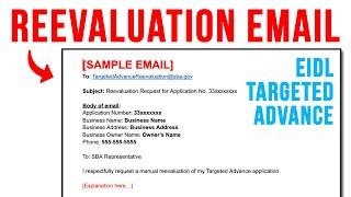 Targeted Advance Reevaluation Email // EIDL