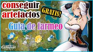 GENSHIN IMPACT ESPAÑOL || CONSEGUIR ARTEFACTOS GRATIS || GUIA DE FARMEO SIN USAR RESINA