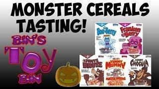 Halloween 2013 MONSTER CEREALS TASTING, Pt. 1: Count Chocula & Frankenberry! by Bin's Toy Bin