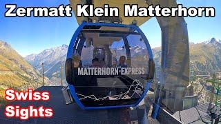 Zermatt to Klein Matterhorn Express Cable Car Switzerland 4K