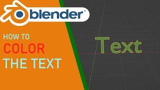 Blender how to color the text