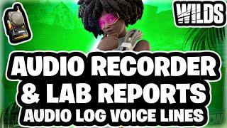 Fortnite Audio Recorder & Lab Report Doctor Slone Audio Log Voice lines "Part 1 & 2" (CH4-S3)