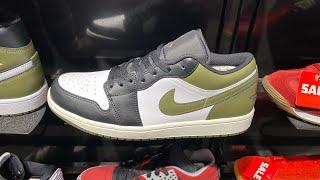 Air Jordan 1 Low “Black Toe Medium Olive” - Style Code: 553558-092