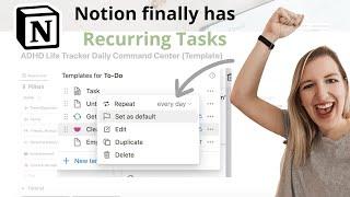 Recurring tasks are finally available in Notion! Tutorial Walkthrough