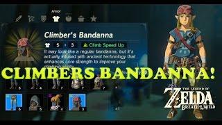 Zelda: Breath of the Wild - How To Get CLIMBER'S BANDANNA FAST!