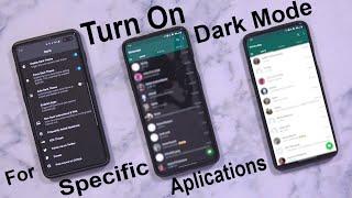 How To Turn On Dark/Night Mode/Theme UI On Android Phone - Whatsapp Dark theme Mode/Facebook