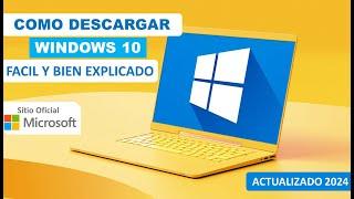 COMO DESCARGAR WINDOWS 10 2024 || ACTUALIZADO