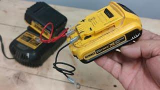 How to revive DEWALT Lithium battery?   Not charging, If jumpstart won't work, try manual reset.