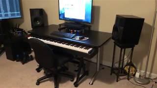 Affordable 88 Key Keyboard Studio Desk (no custom fabrication needed)