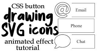 Animated CSS Button Hover Tutorial | SVG Icons Drawing Effect