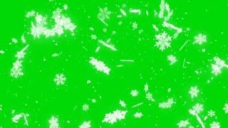 Snowflake Overlay Green Screen Animation Effect HD Footage