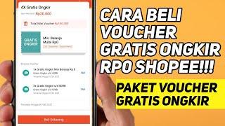 Cara beli voucher gratis ongkir Rp0 shopee | gratis ongkir shopee terbaru