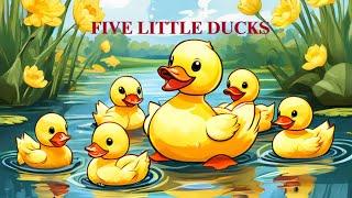 Five Little Ducks Nursery Rhyme - Cartoon Animation Rhyme & Song for Kids