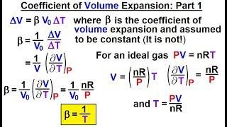 Physics - Thermodynamics 2: Ch 32.2 PVT Partial Derivatives (3 of 23) Coeff. of Volume Expansion 1